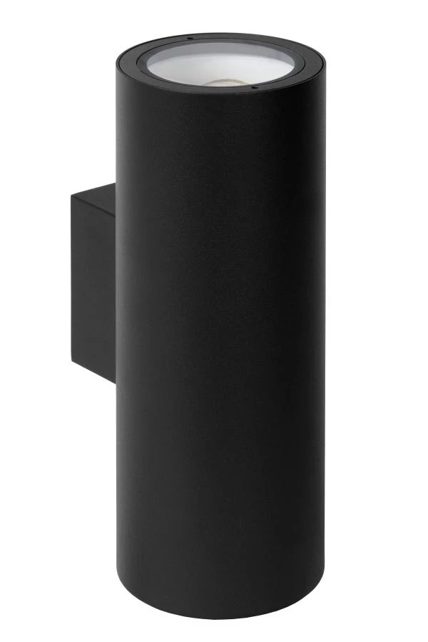 Lucide VOLANTIS - Foco de pared / Lámpara de pared Dentro/Fuera - 2xE27 - IP54 - Negro - UIT